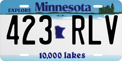 MN license plate 423RLV