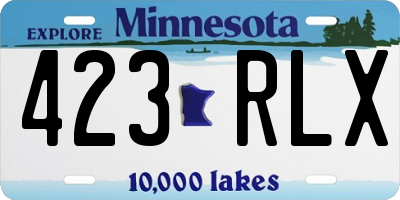 MN license plate 423RLX