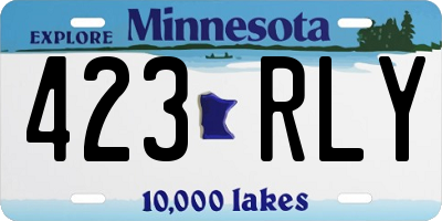 MN license plate 423RLY