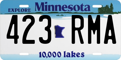 MN license plate 423RMA