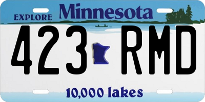 MN license plate 423RMD