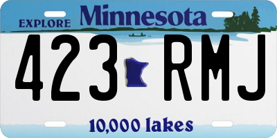 MN license plate 423RMJ