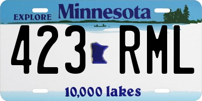 MN license plate 423RML
