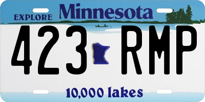 MN license plate 423RMP