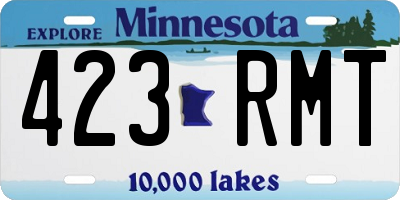 MN license plate 423RMT