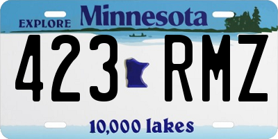 MN license plate 423RMZ