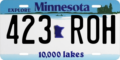 MN license plate 423ROH