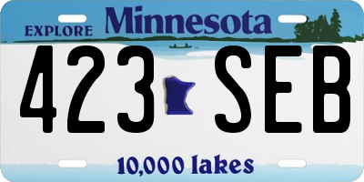 MN license plate 423SEB