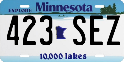 MN license plate 423SEZ