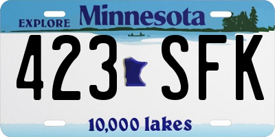 MN license plate 423SFK