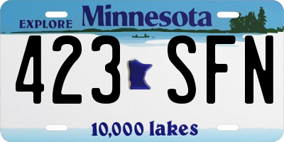 MN license plate 423SFN