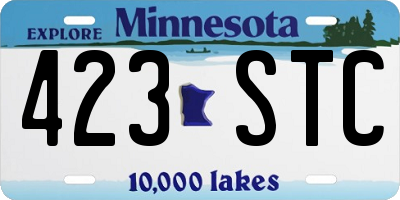 MN license plate 423STC