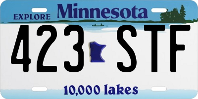 MN license plate 423STF