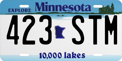MN license plate 423STM