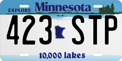 MN license plate 423STP