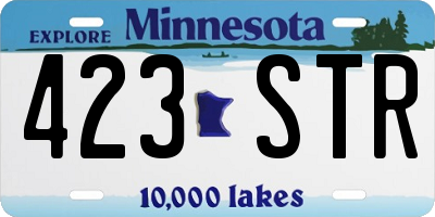 MN license plate 423STR