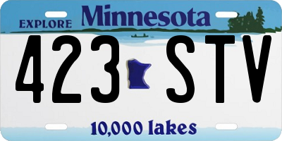 MN license plate 423STV