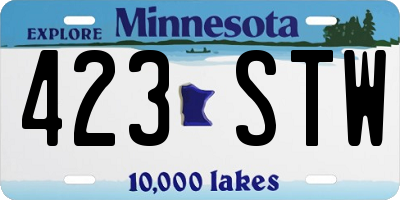 MN license plate 423STW