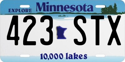 MN license plate 423STX