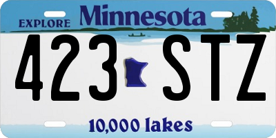 MN license plate 423STZ