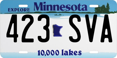 MN license plate 423SVA