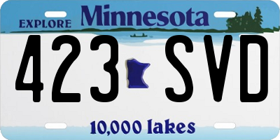 MN license plate 423SVD