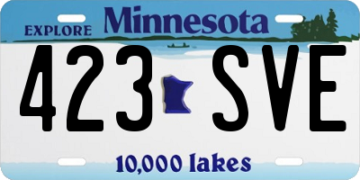 MN license plate 423SVE