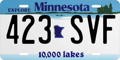 MN license plate 423SVF