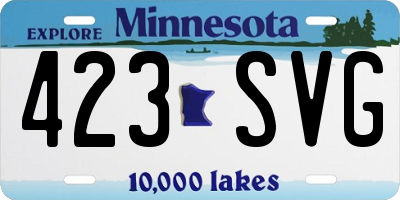 MN license plate 423SVG