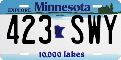 MN license plate 423SWY