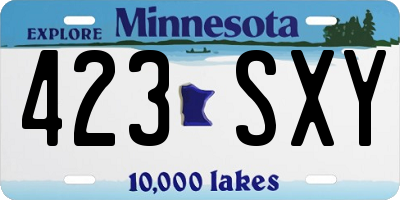 MN license plate 423SXY