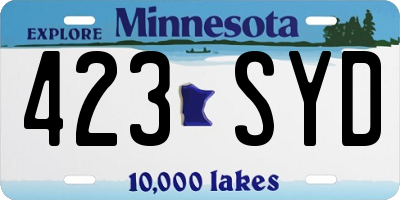 MN license plate 423SYD