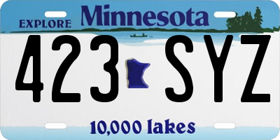 MN license plate 423SYZ