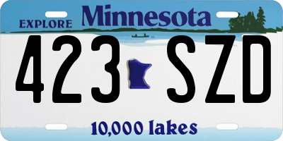 MN license plate 423SZD