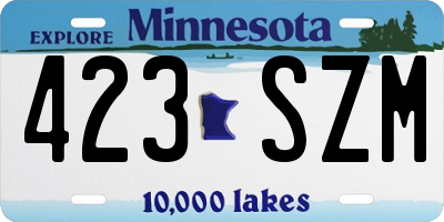 MN license plate 423SZM