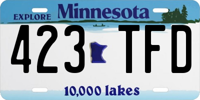 MN license plate 423TFD