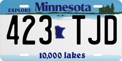 MN license plate 423TJD