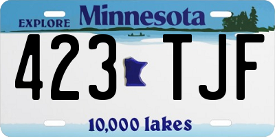 MN license plate 423TJF