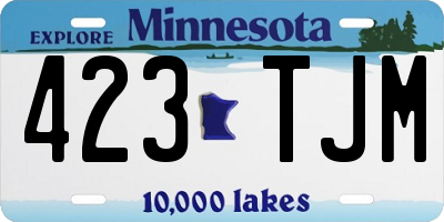 MN license plate 423TJM