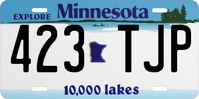 MN license plate 423TJP