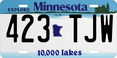 MN license plate 423TJW