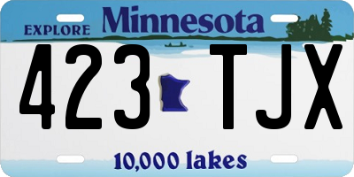 MN license plate 423TJX