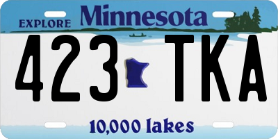 MN license plate 423TKA
