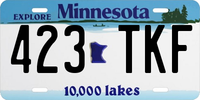 MN license plate 423TKF