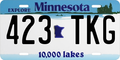 MN license plate 423TKG