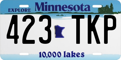 MN license plate 423TKP
