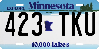 MN license plate 423TKU