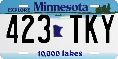MN license plate 423TKY