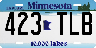 MN license plate 423TLB