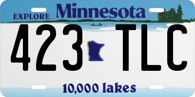 MN license plate 423TLC